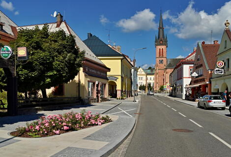 Krkonošská street in Vrchlabí