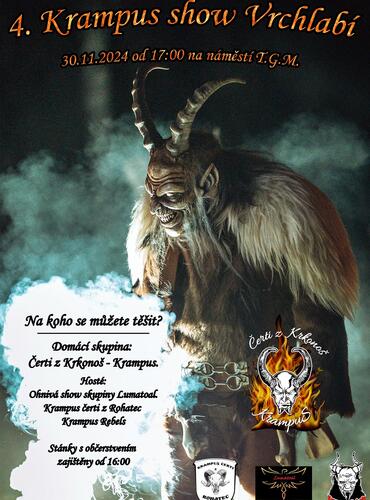 Krampus show ve Vrchlabí